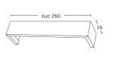 Κουρτινόξυλα μετώπες εκτύπωσης Domus, No 239 με διπλό μεταλλικό σιδηρόδρομο